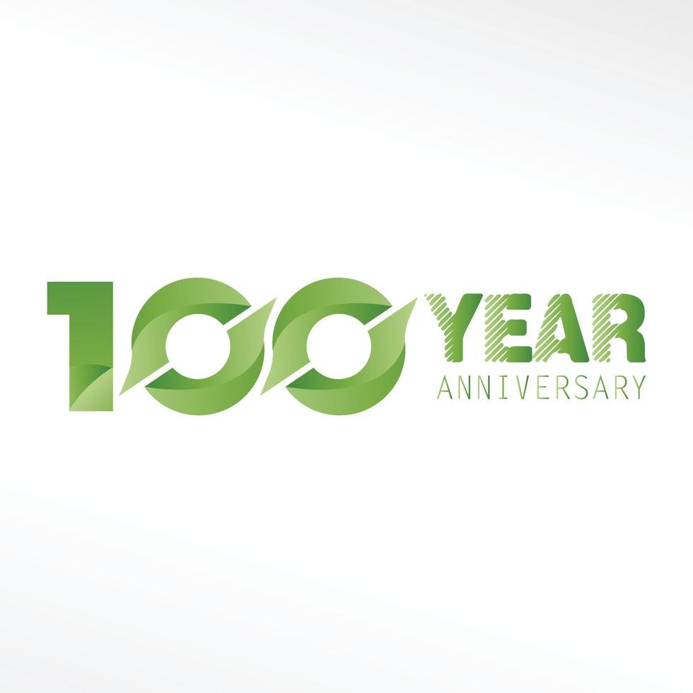 100 jaar jubileum logo vector illustratie witte kleur