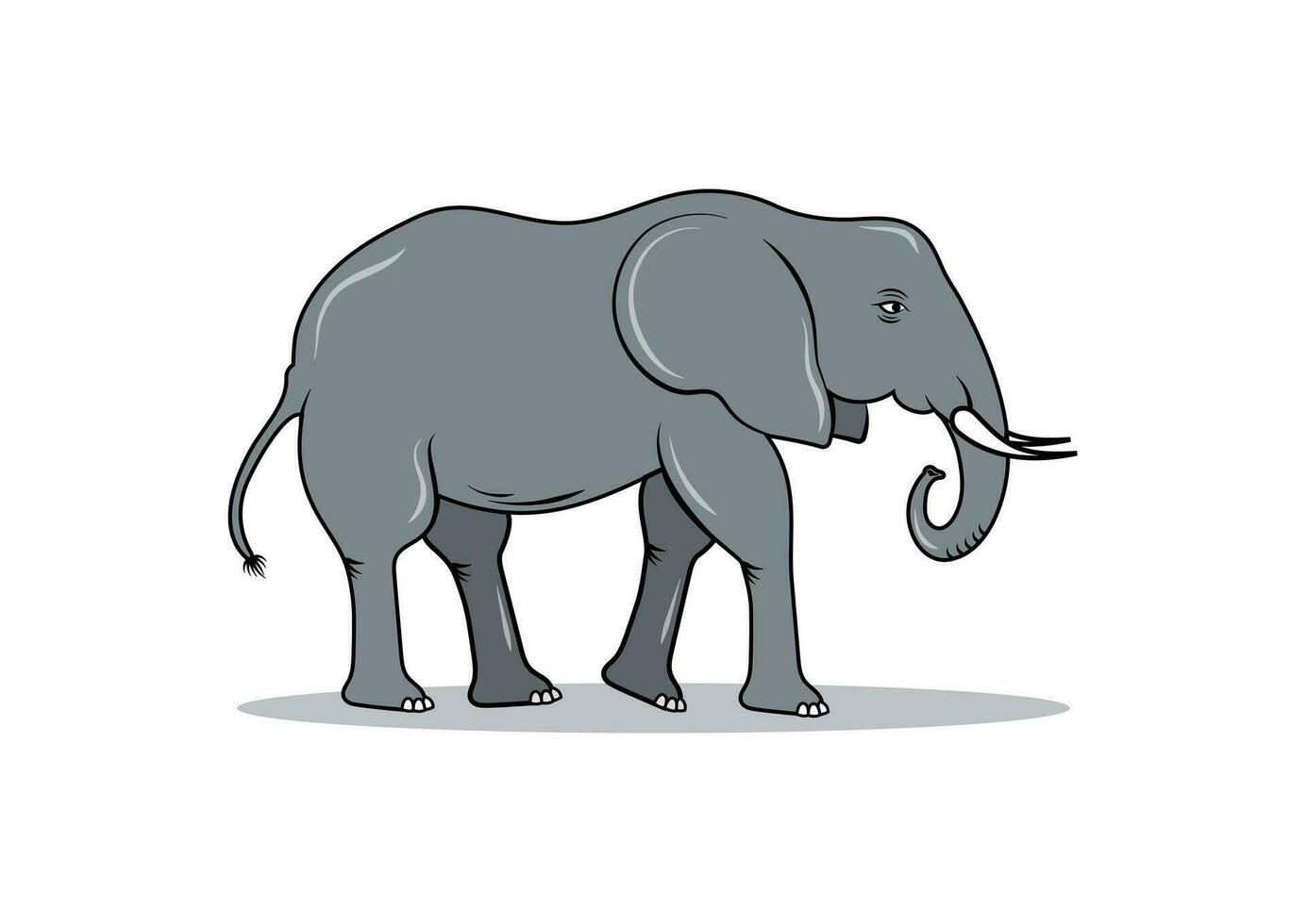 olifant tekenfilm karakter vector vlak ontwerp