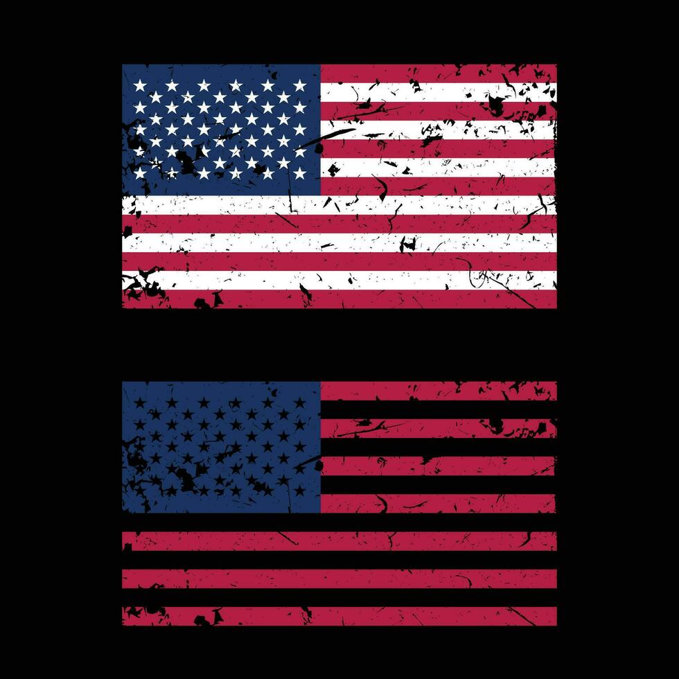 grunge Verenigde Staten van Amerika vlag Amerikaans vlag met grunge structuur vector