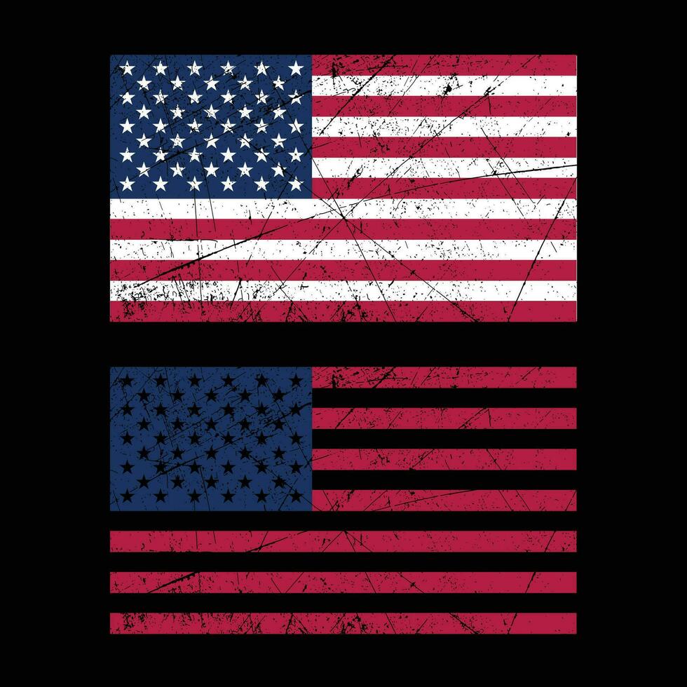 grunge Verenigde Staten van Amerika vlag Amerikaans vlag met grunge structuur vector