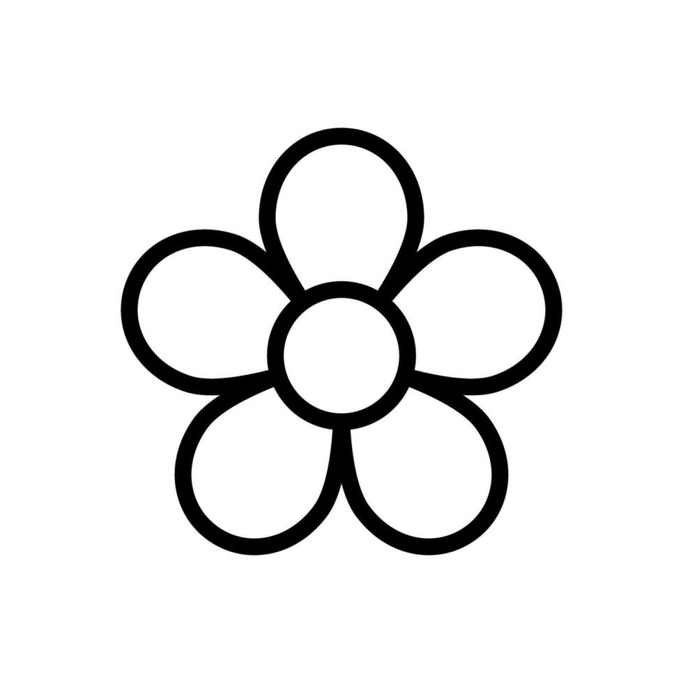 madeliefje bloem vlak schets icoon geïsoleerd vector illustratie