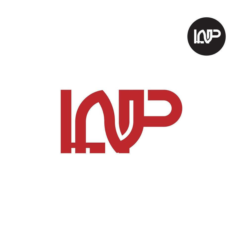 brief lnp monogram logo ontwerp vector