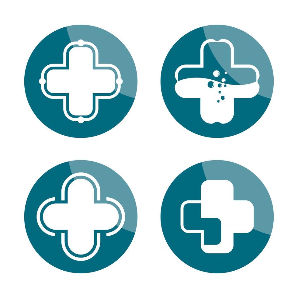 medische zorg logo afbeeldingen vector