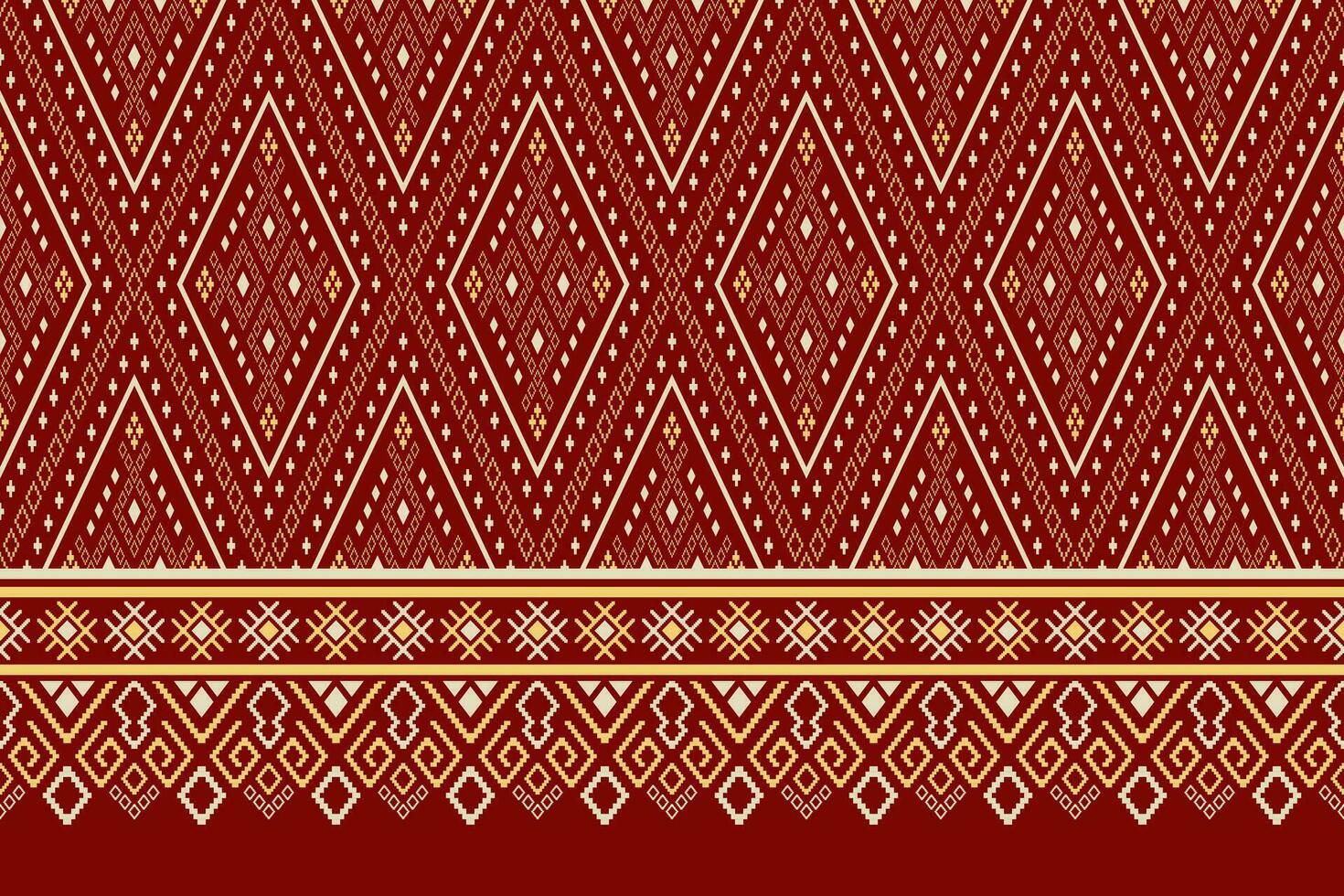 rood kruis steek kleurrijk meetkundig traditioneel etnisch patroon ikat naadloos patroon abstract ontwerp voor kleding stof afdrukken kleding jurk tapijt gordijnen en sarong aztec Afrikaanse Indisch Indonesisch vector