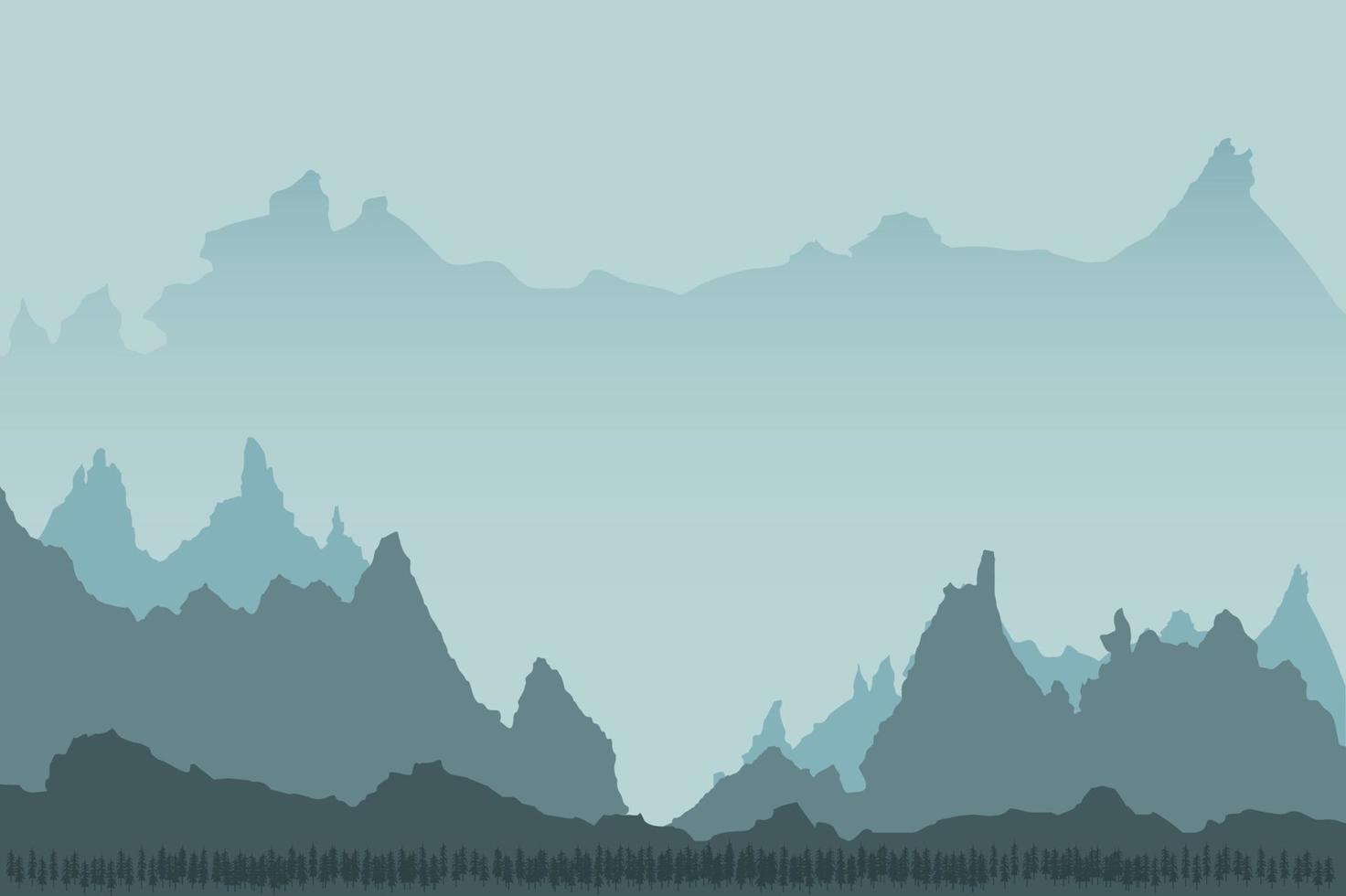 landschapsachtergrond van bergen met, bos vector