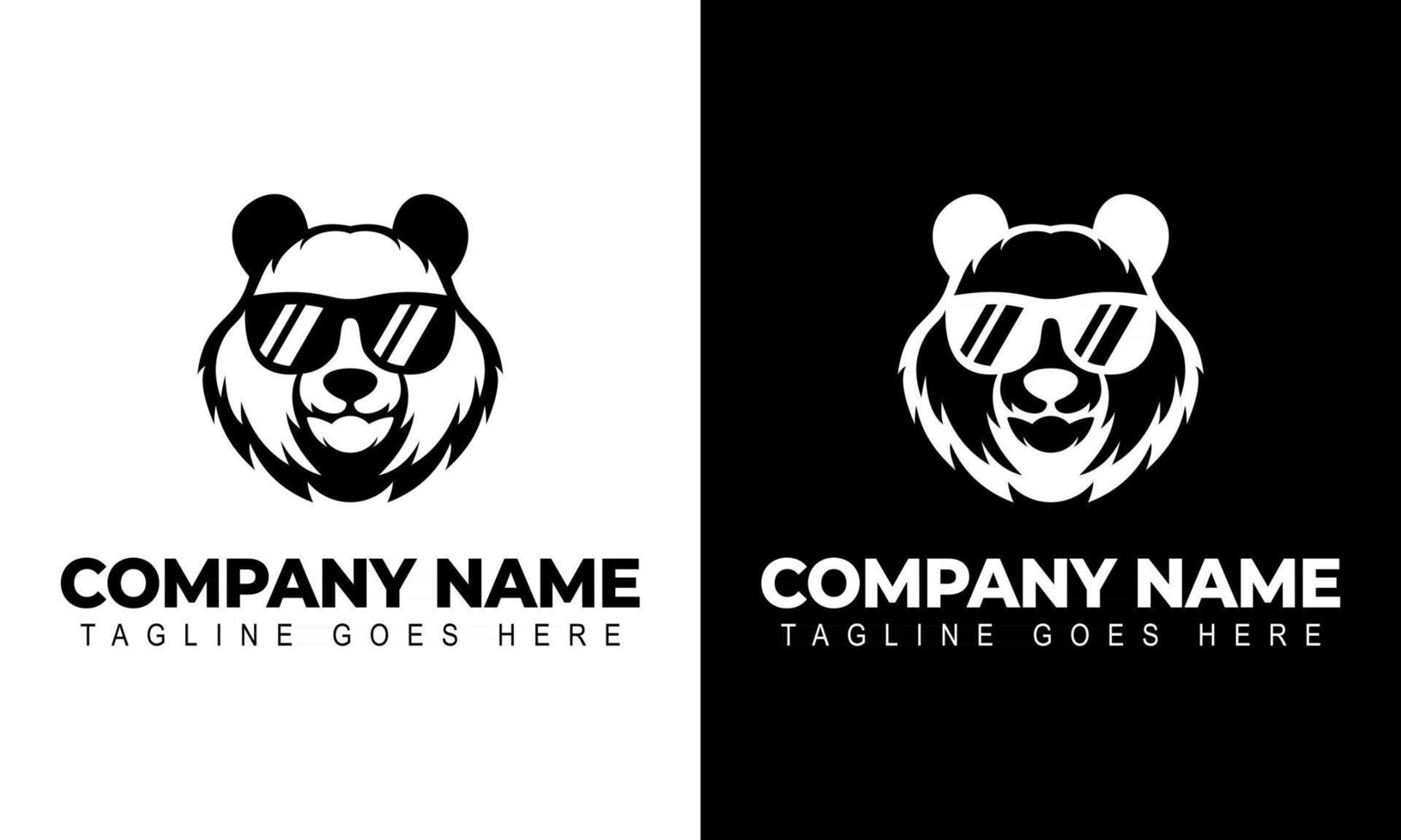 ilustration vectorafbeelding van panda hoofd logo ontwerpsjabloon. modern vector