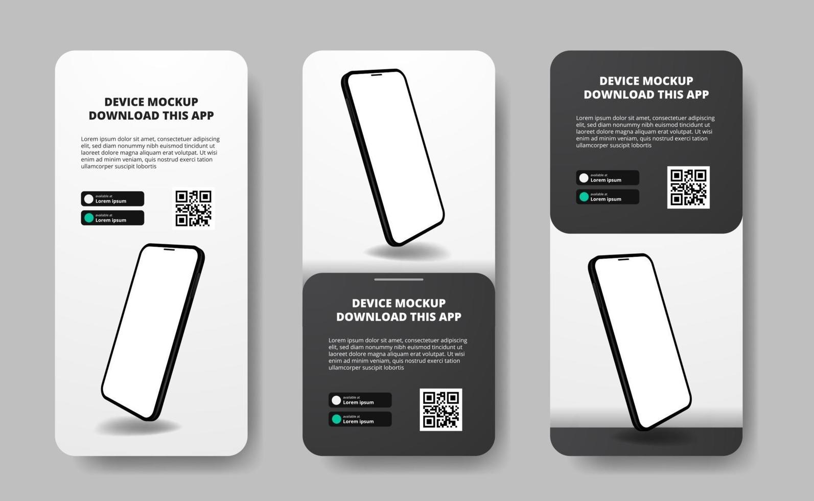 sociale media verhalen telefoon apparaat mockup display promotie vector