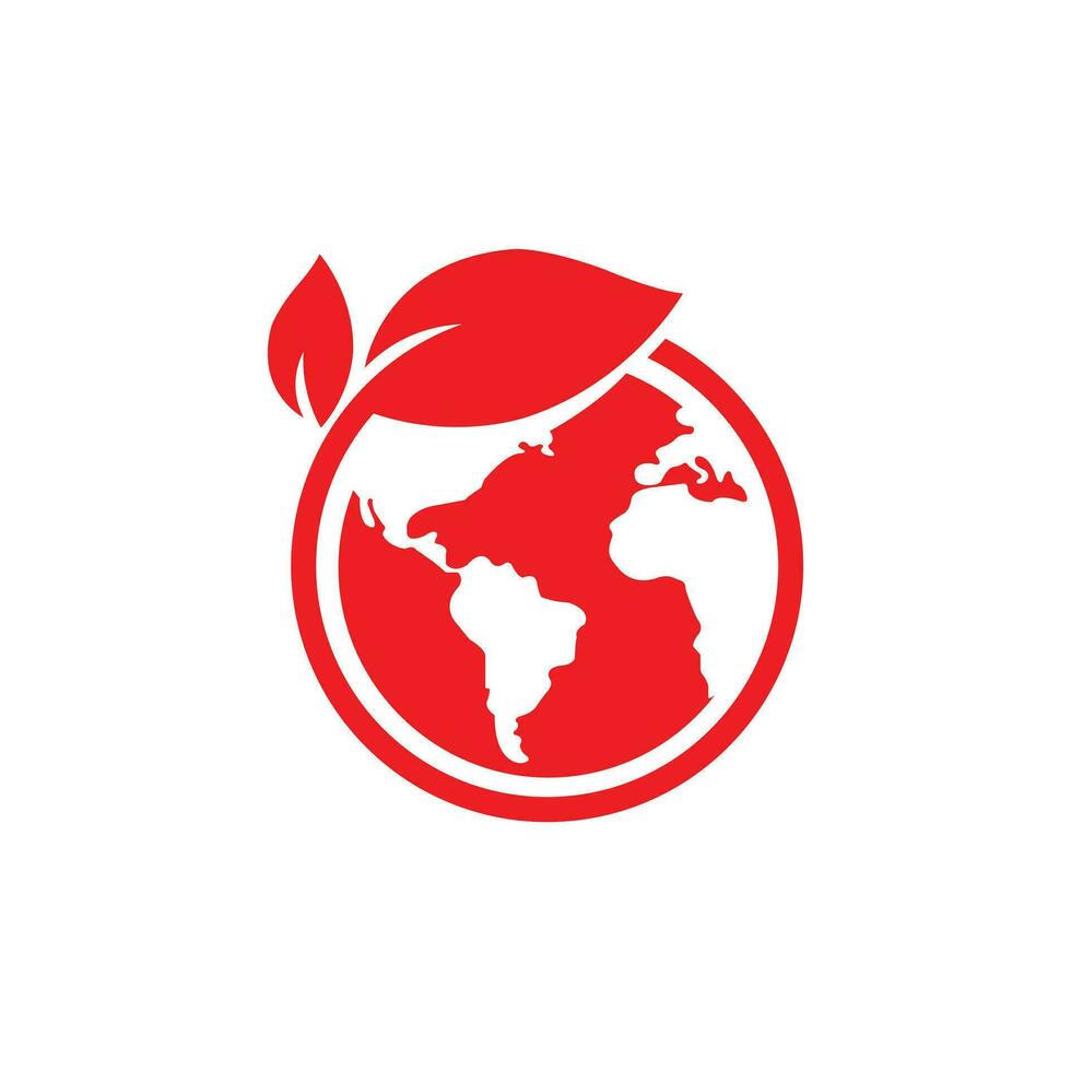 eps10 vector illustratie van eco milieu elektrisch icoon in rood kleur geïsoleerd Aan wit achtergrond