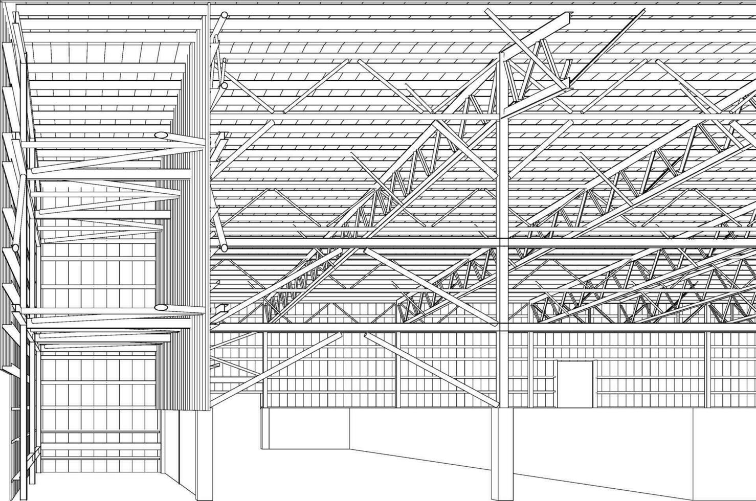 3d illustratie van gebouw structuur vector