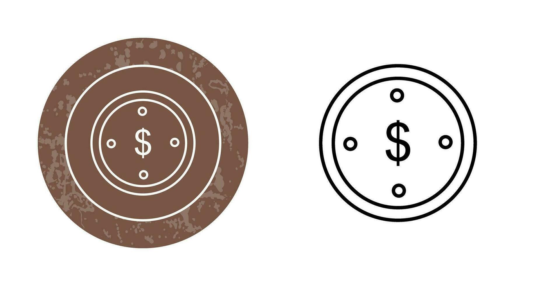 dollar munt vector pictogram