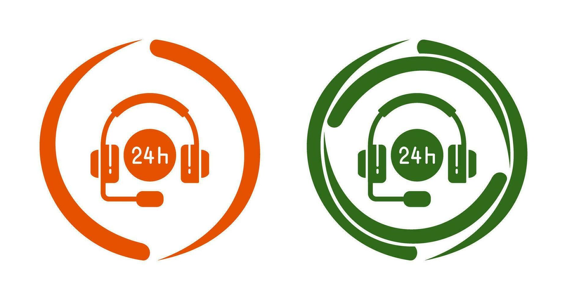 24 uren ondersteuning vector icoon