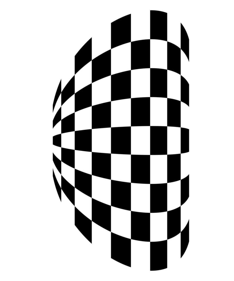 vervormd geruit patroon zwart en wit achtergrond ontwerp vector illustratie.