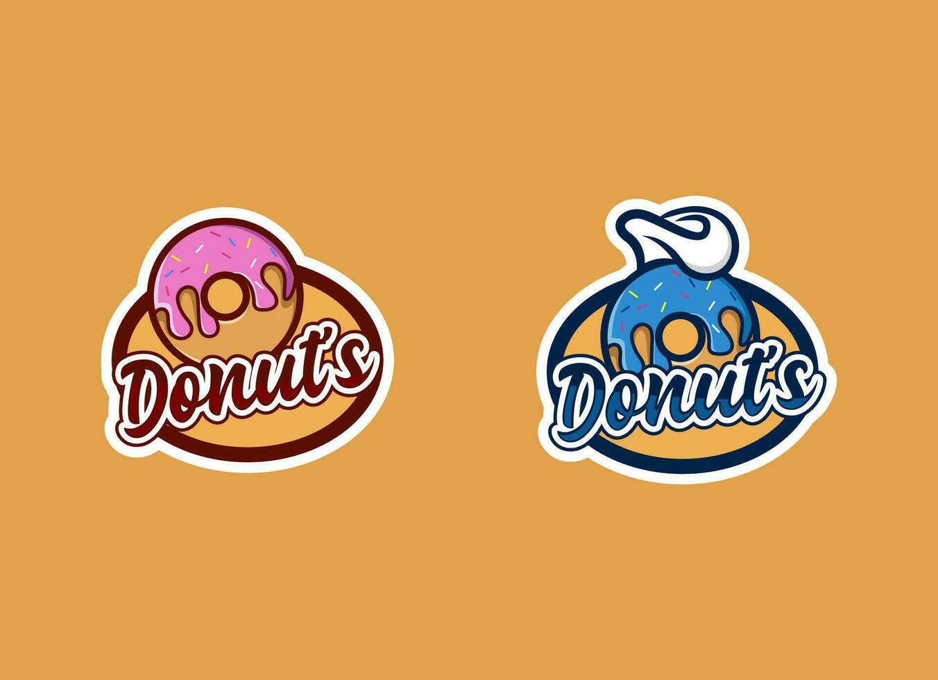 embleem donuts taart en bakkerij logo ontwerp vector