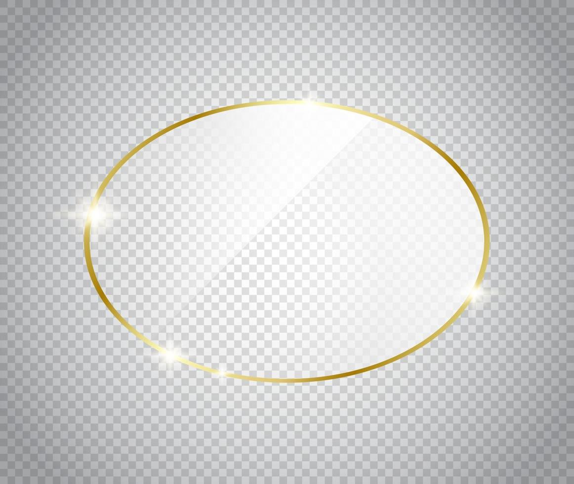 goud glanzend gloeiend frame met schaduwen geïsoleerde achtergrond vector