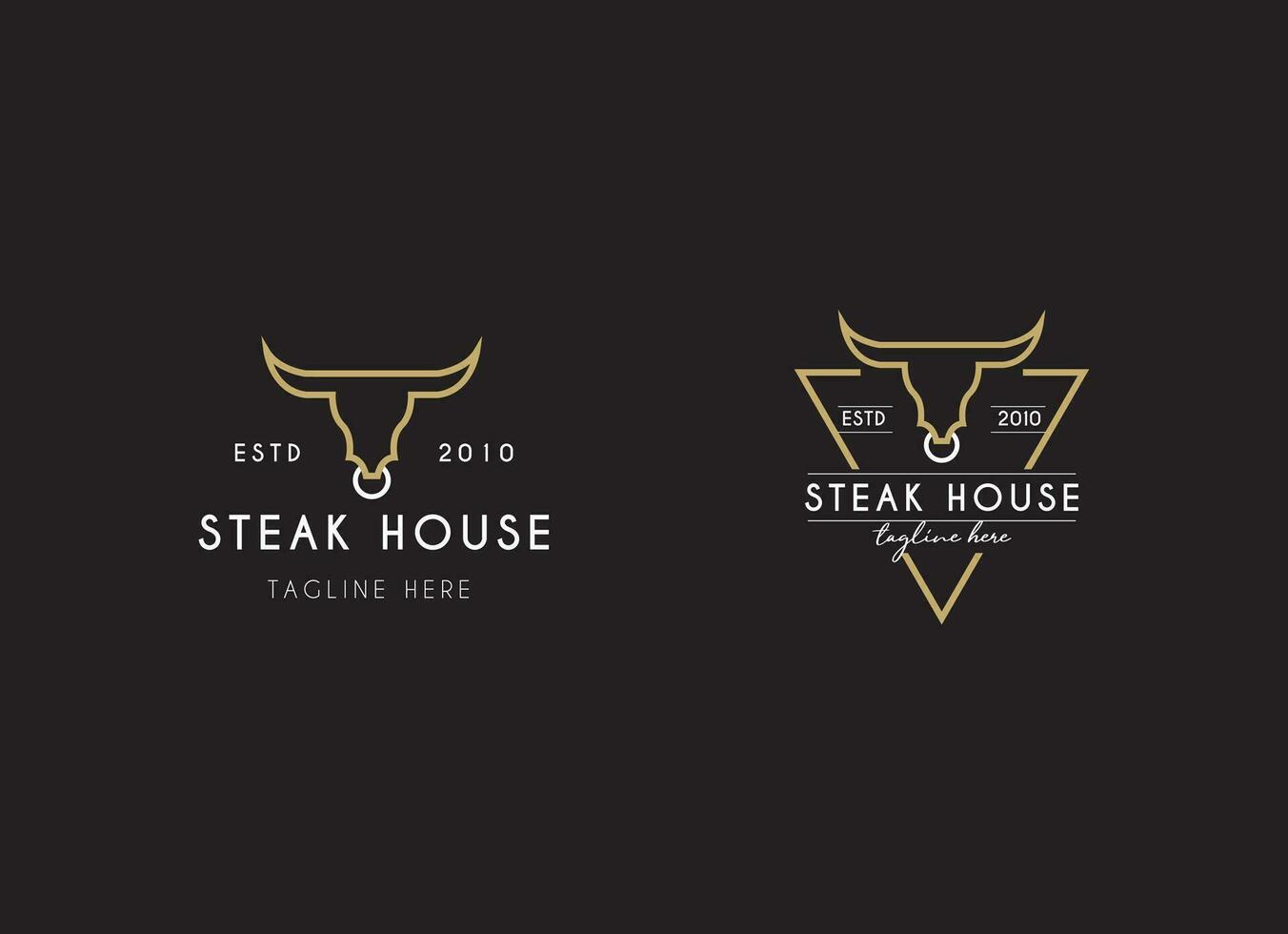 premie steak huis restaurant logo ontwerp vector