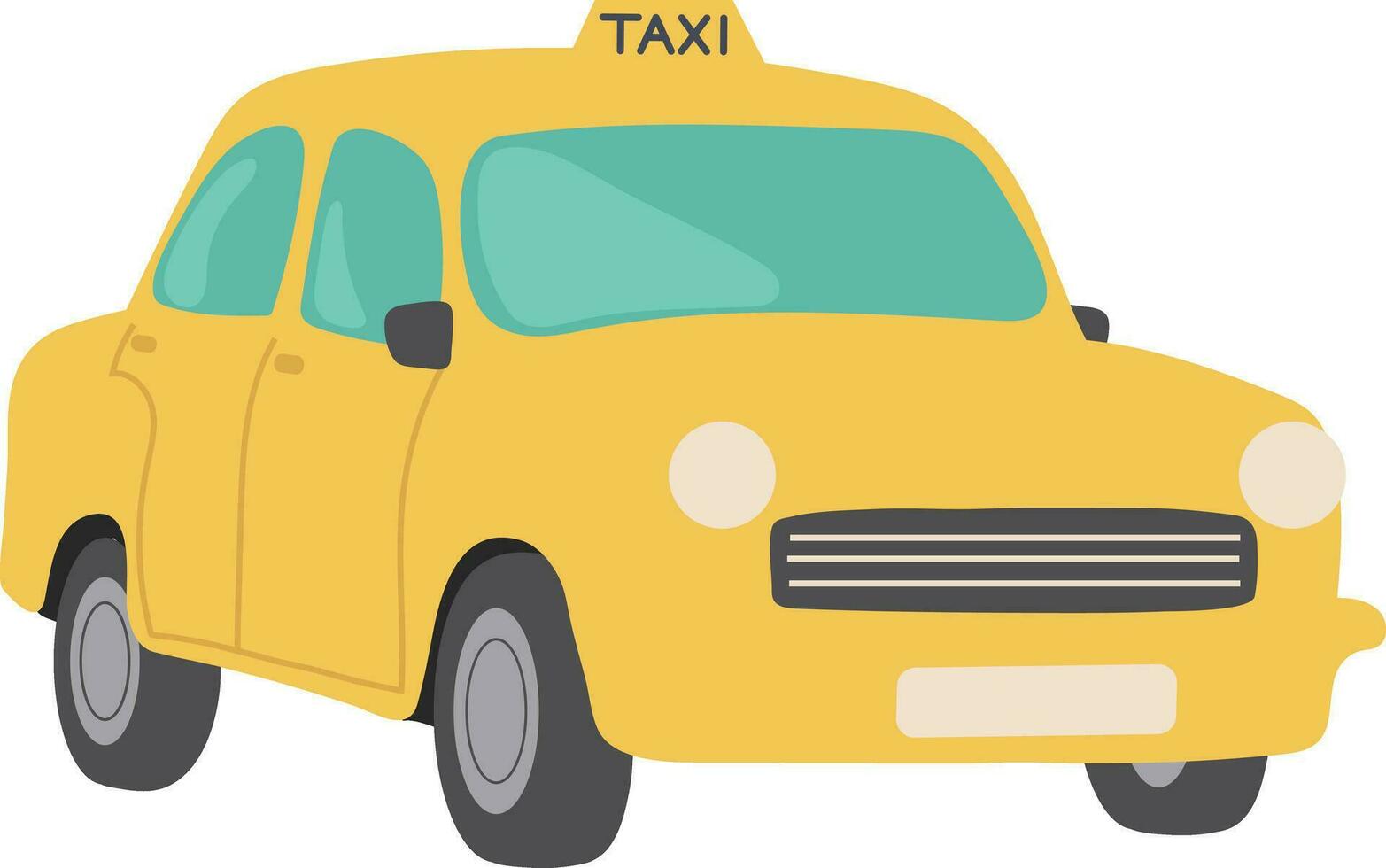 geel taxi taxi vervoer voertuig auto onderhoud illustratie grafisch element kunst kaart vector