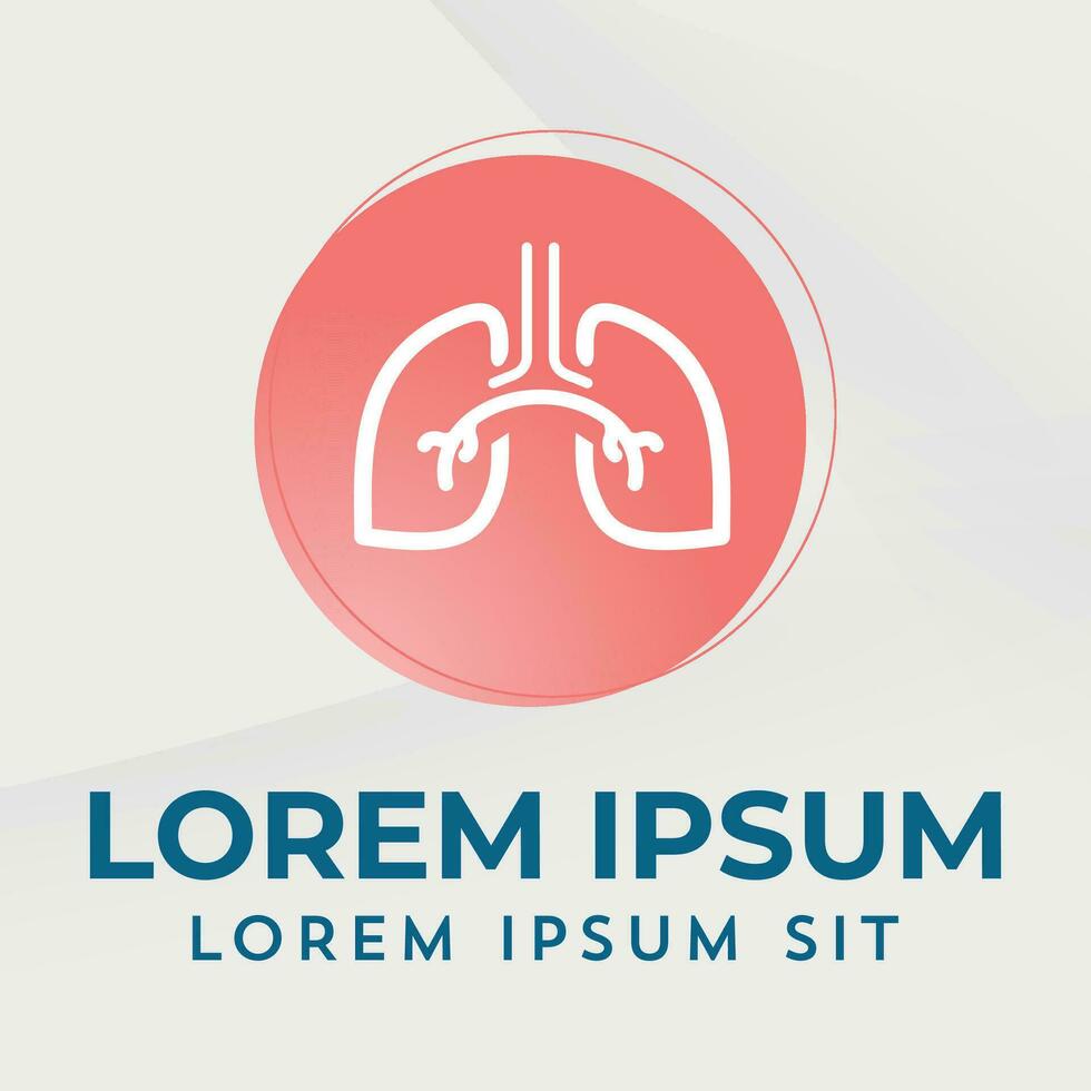 longen logo icoon medisch diagnostisch vector long longziekten pulmo