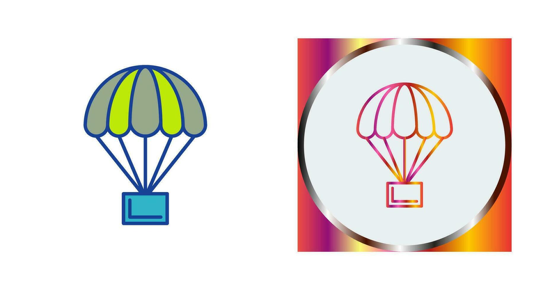 parachute vector pictogram