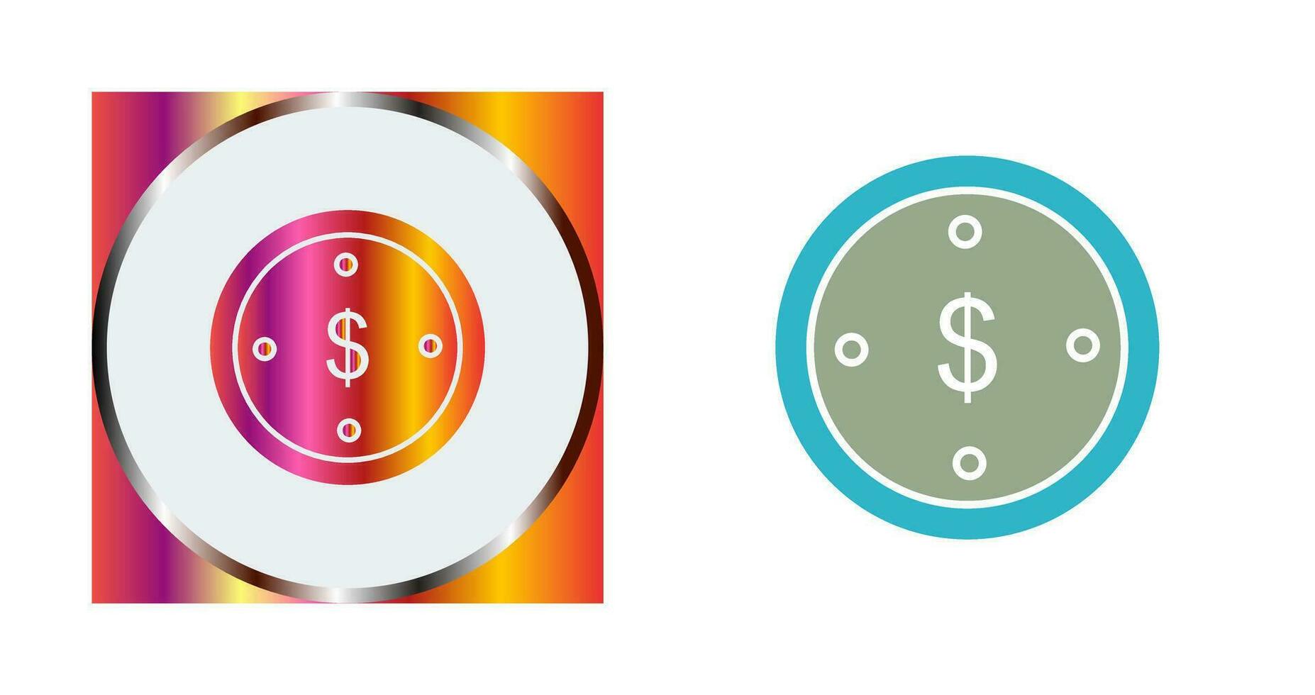 dollar munt vector pictogram