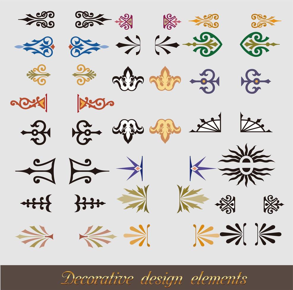 decoratieve hoeken set vector