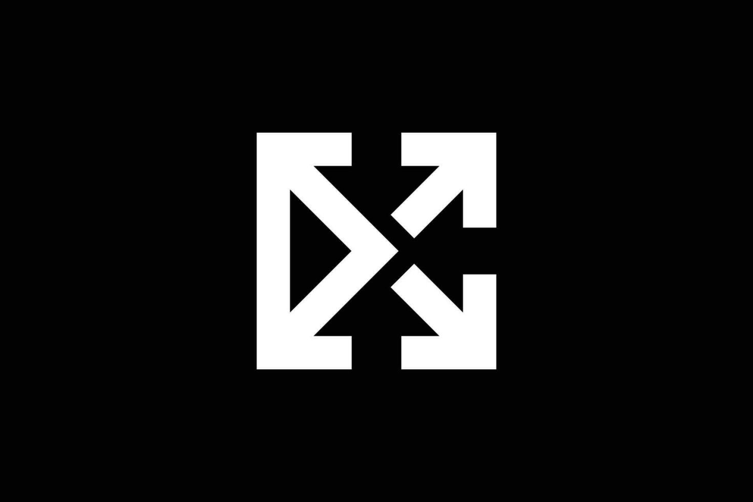 uitbreiden pijl modieus vector logo ontwerp