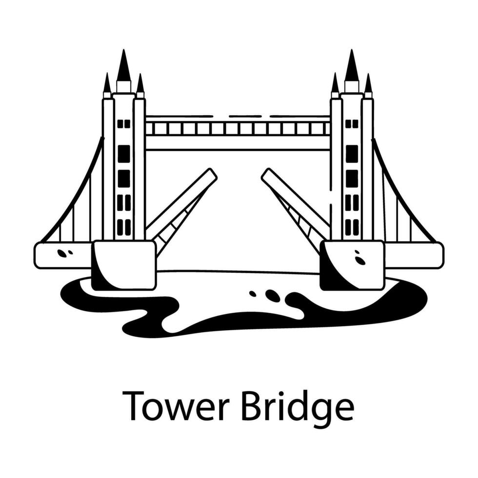 modieus toren brug vector