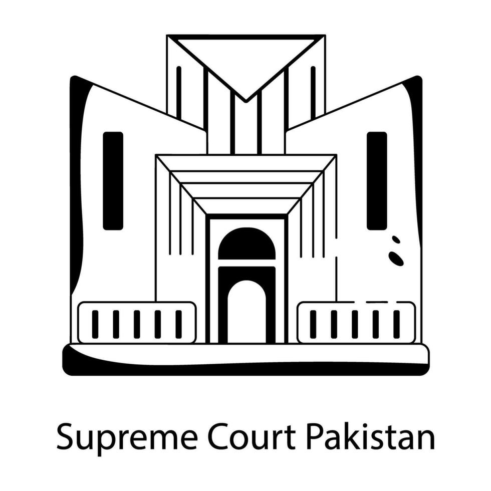 opperste rechtbank Pakistan vector