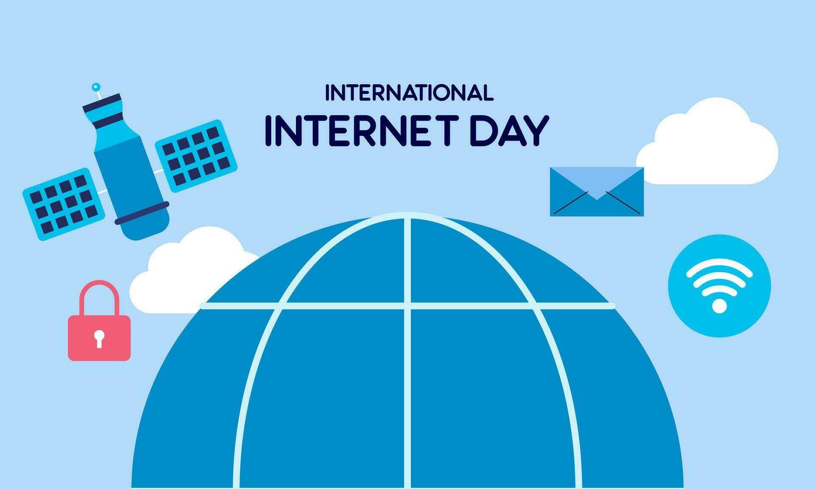 Internationale internet dag creatief concept achtergrond vector