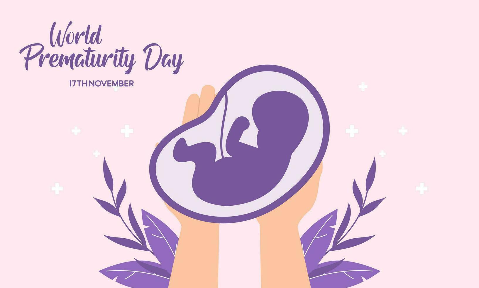 prematuriteit bewustzijn maand is opgemerkt elke jaar in november, prematuur geboorte is wanneer een baby is geboren te vroeg illustratie vector