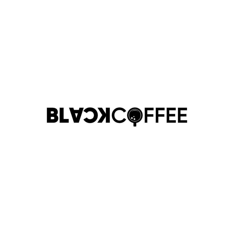 modern zwart koffie vector logo