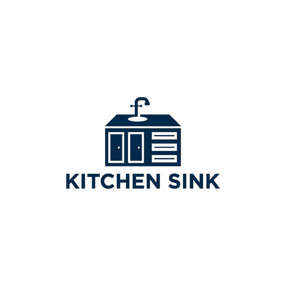 modern keuken wastafel vector logo