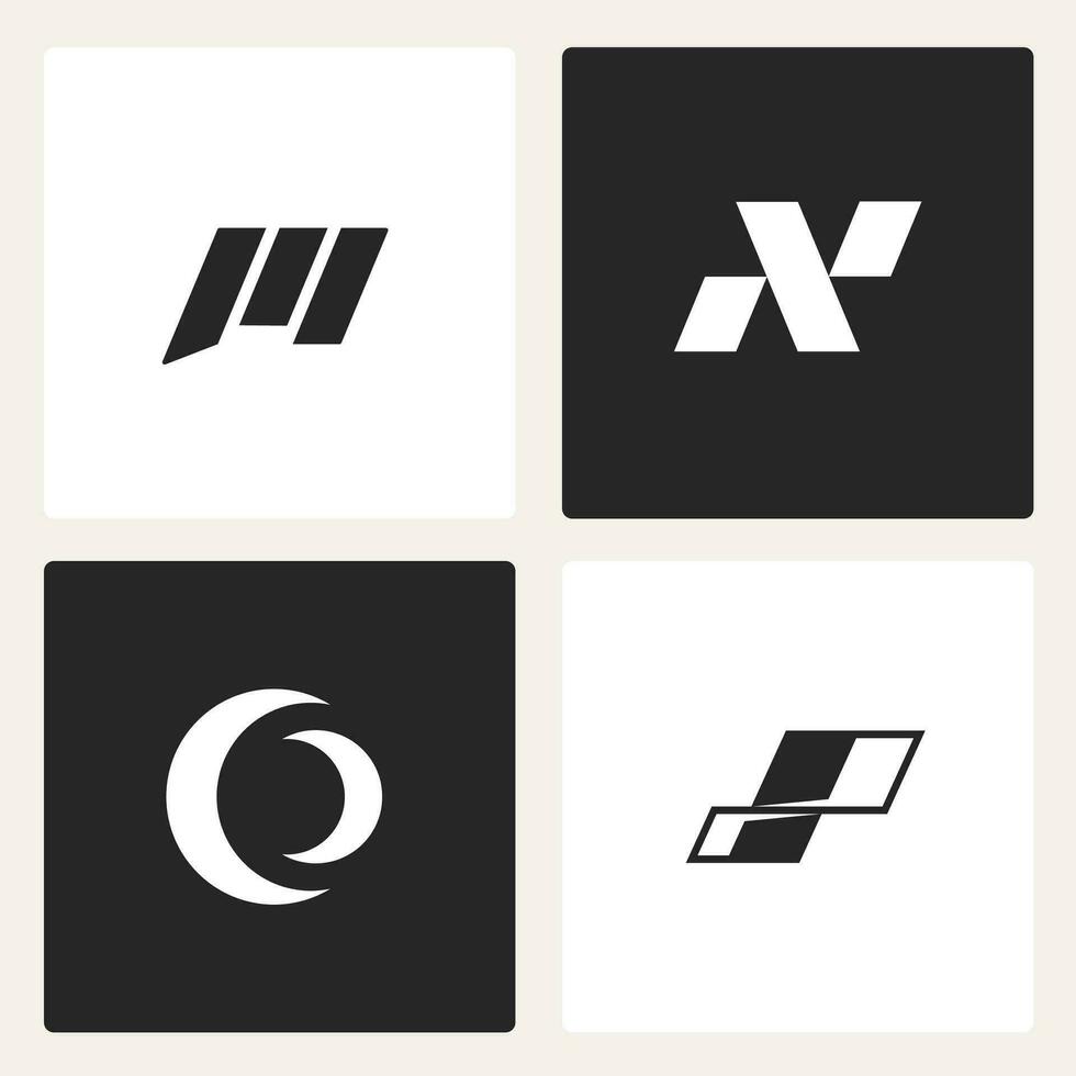 vector abstract typografie brief logo
