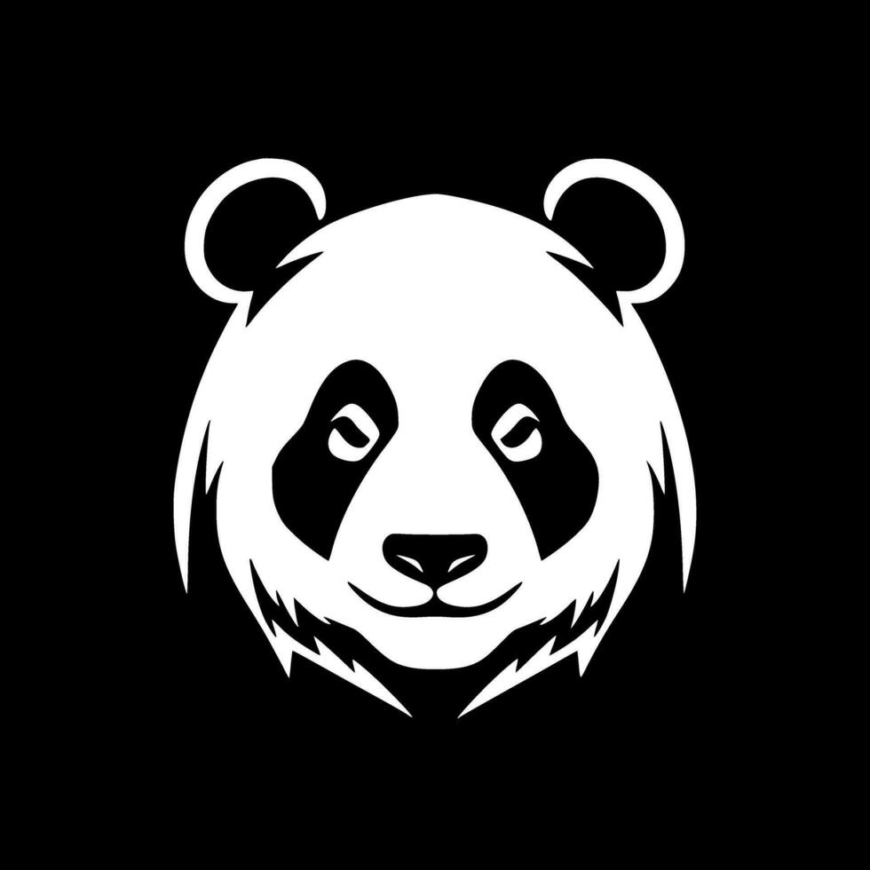 panda - minimalistische en vlak logo - vector illustratie