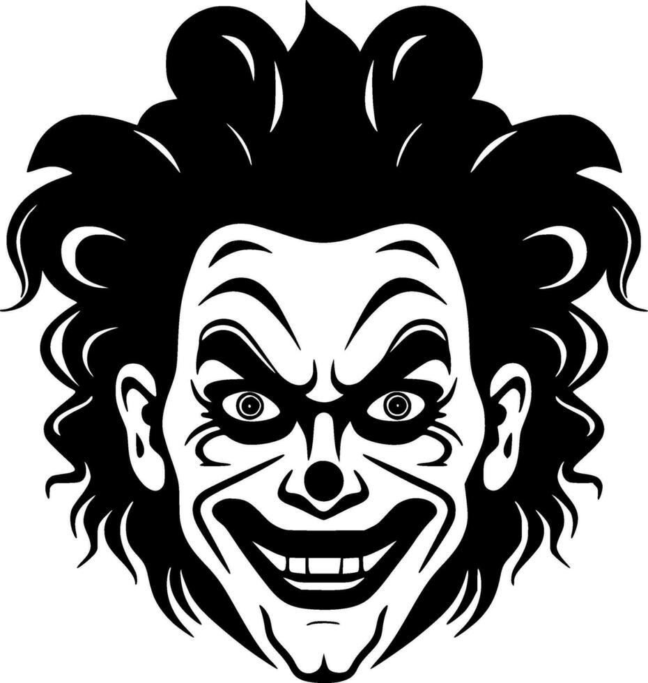 clown - minimalistische en vlak logo - vector illustratie