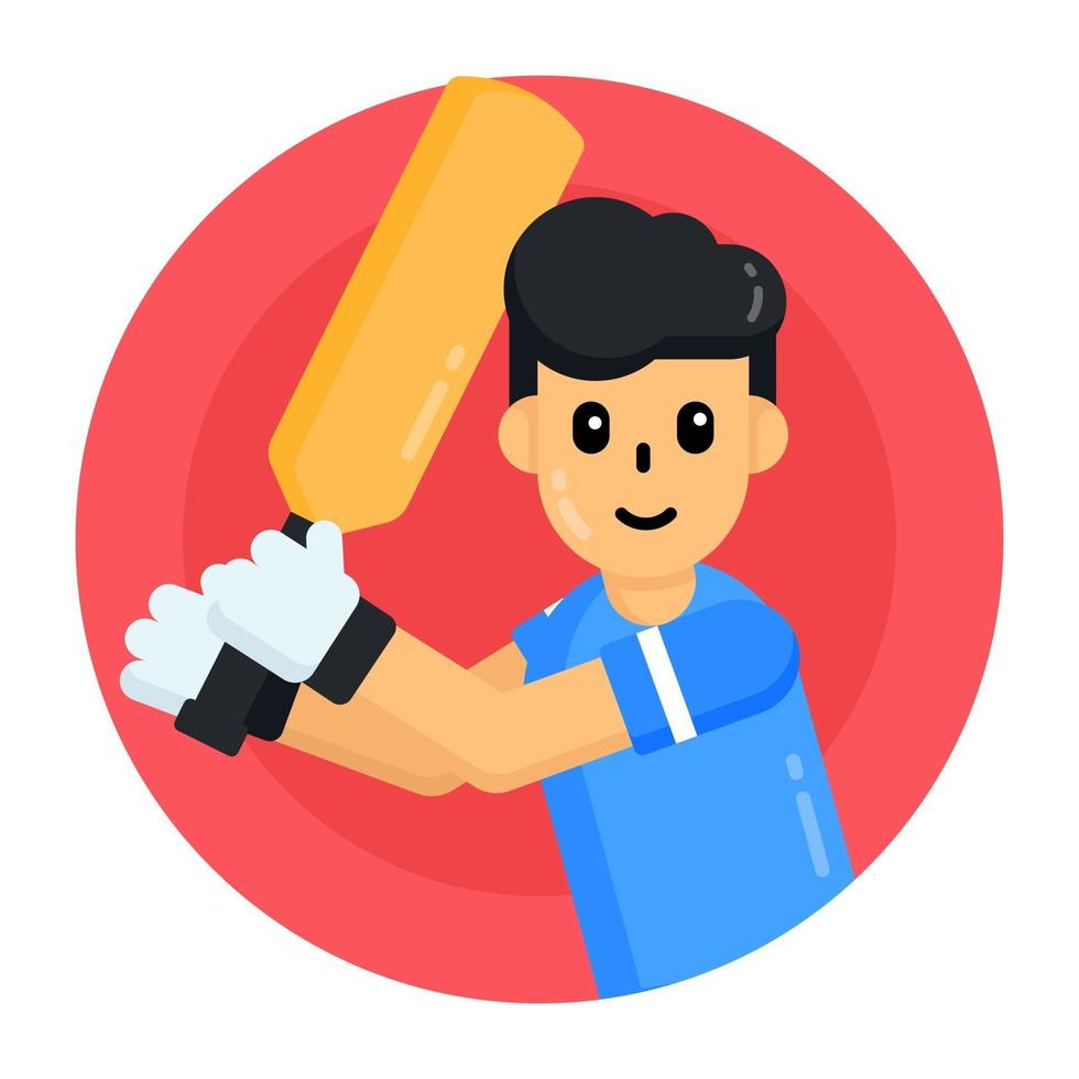 cricketspeler en batsman vector