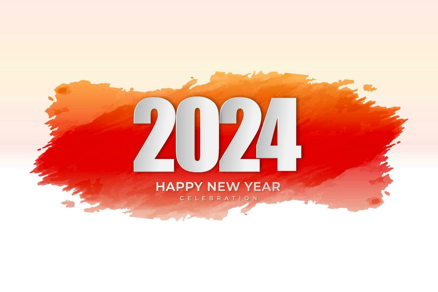 gelukkig nieuw jaar 2024. feestelijk realistisch decoratie. vieren 2024 partij vector