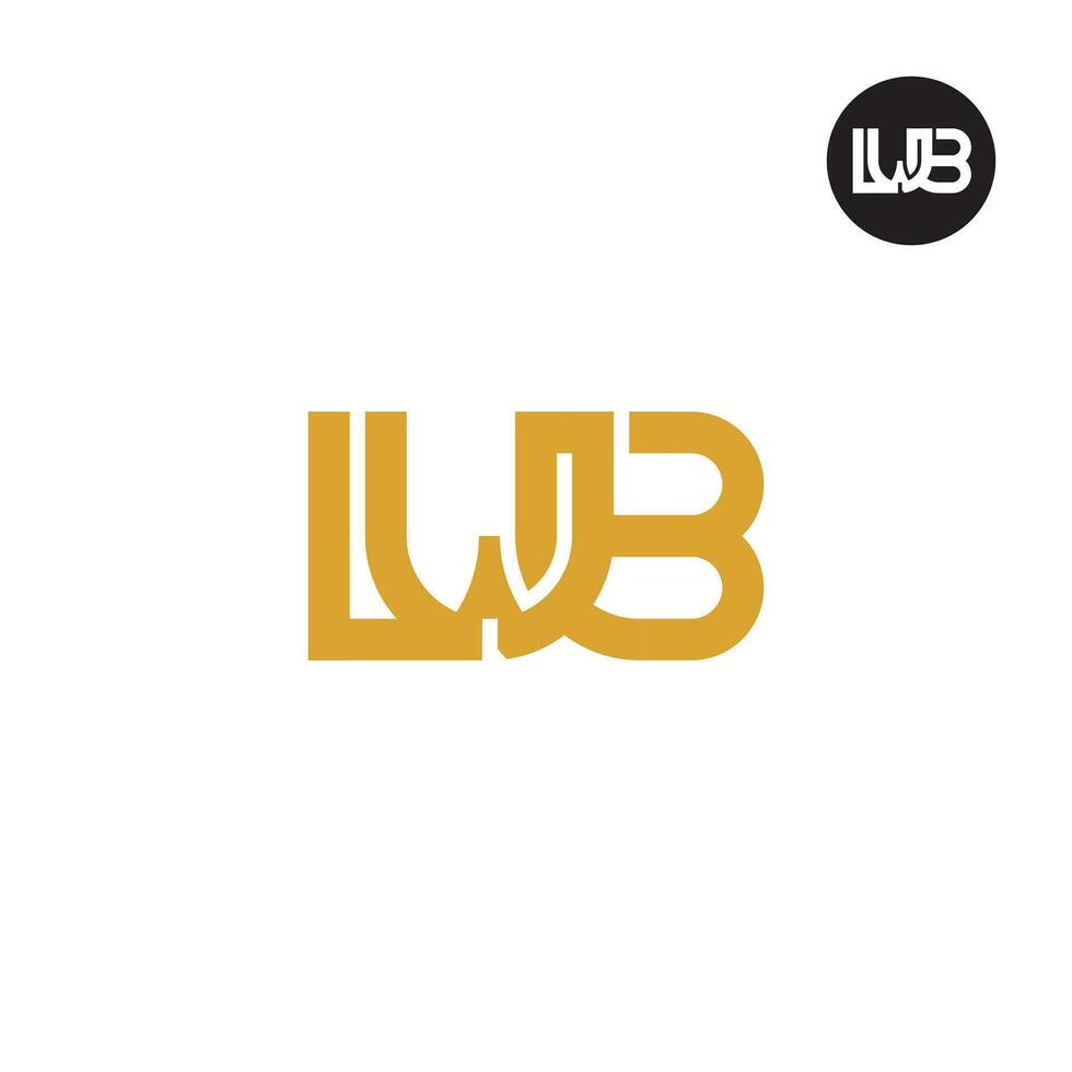 brief lwb monogram logo ontwerp vector