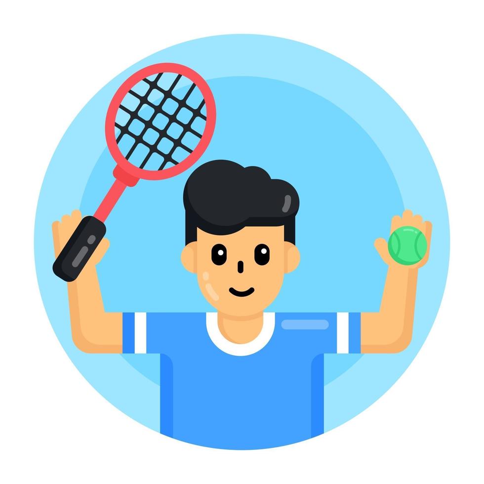 tennisser en atleet vector
