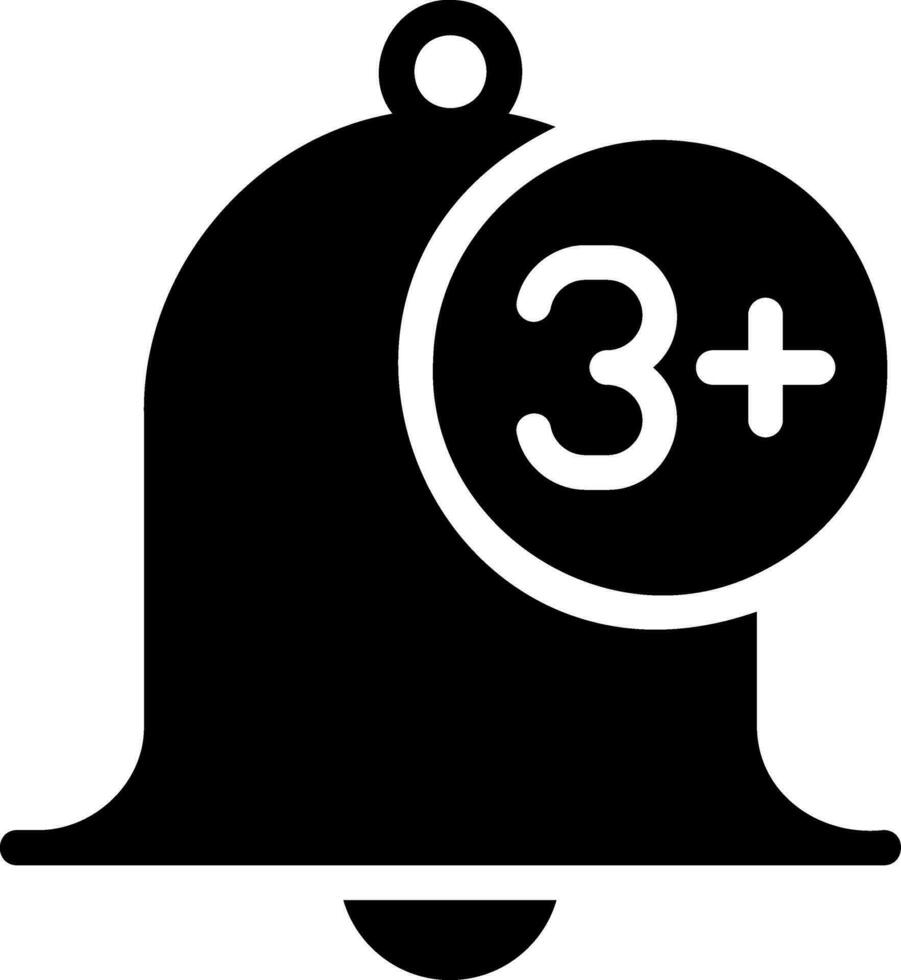 glyph-pictogram voor meldingsbel vector