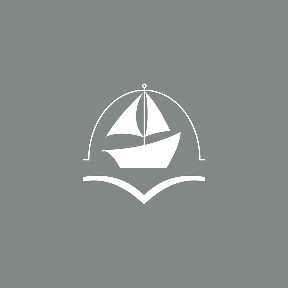 reizen zee boot bedrijf logo icoon concept ontwerp vector