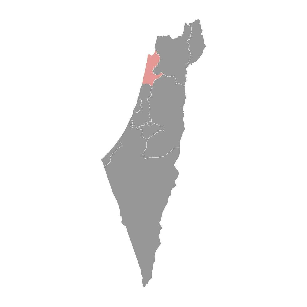 Haifa wijk kaart, administratief divisie van Israël. vector