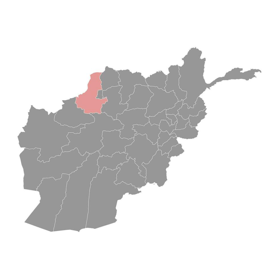 faryab provincie kaart, administratief divisie van afghanistan. vector