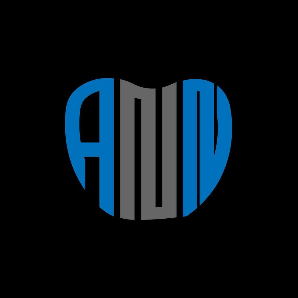 Ann brief logo creatief ontwerp. Ann uniek ontwerp. vector