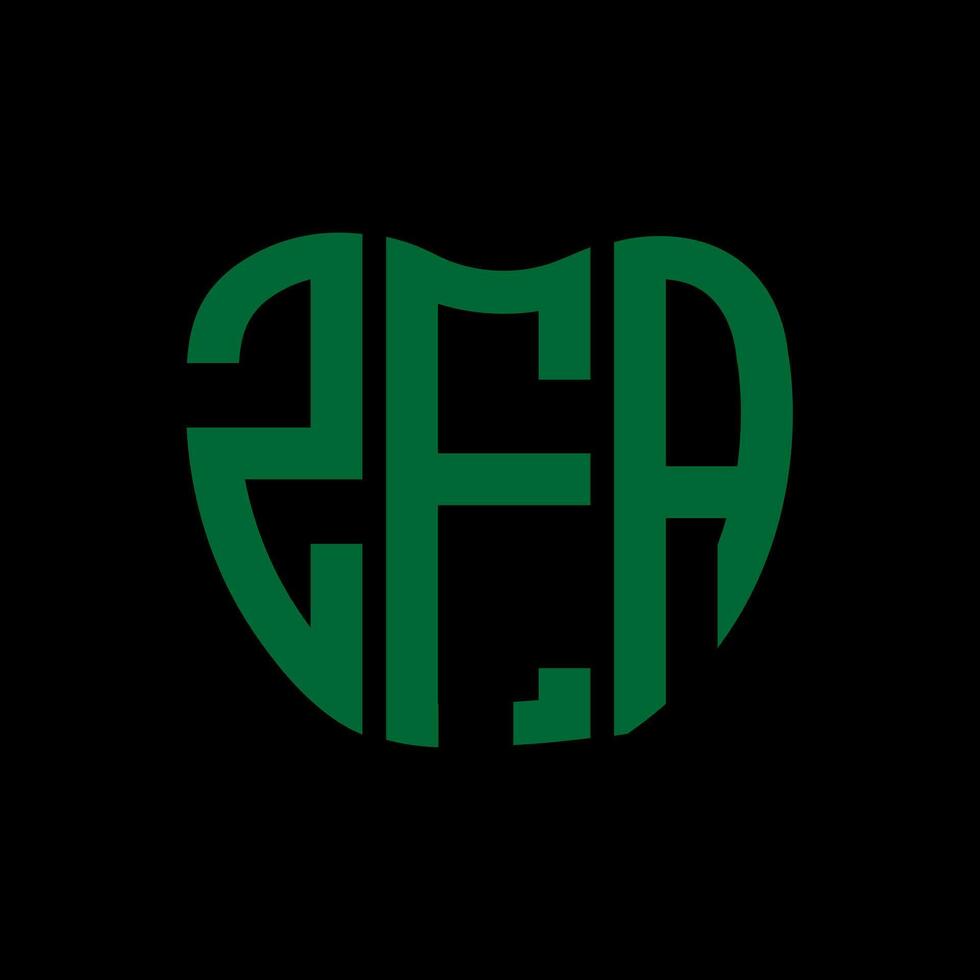 zfa brief logo creatief ontwerp. zfa uniek ontwerp. vector