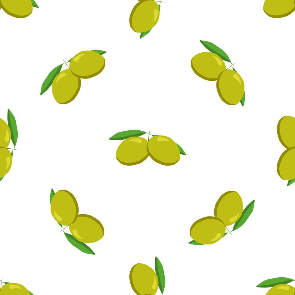 illustratie op thema van helder patroon Italiaanse olijf vector
