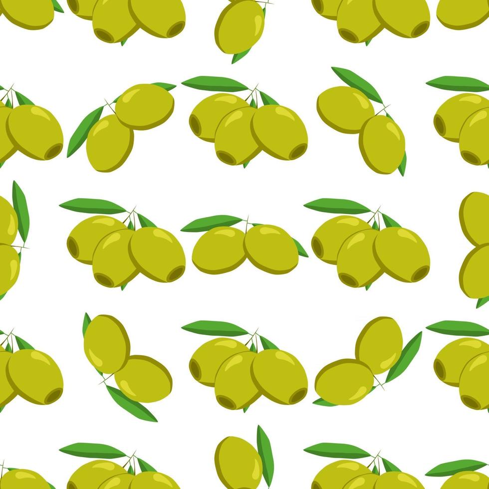 illustratie op thema van helder patroon Italiaanse olijf vector