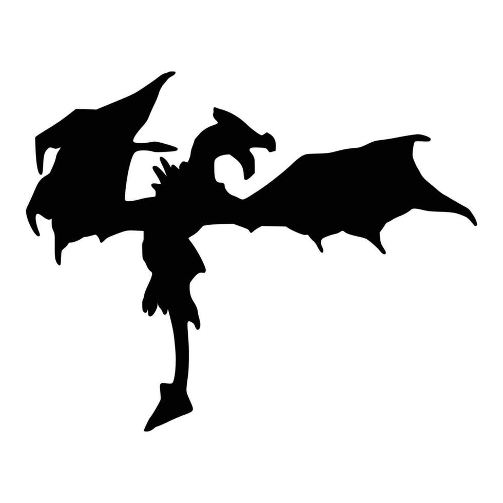 draak silhouet. vector van draak silhouet.