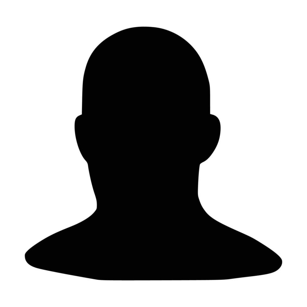 silhouet van een mannetje hoofd in profiel Aan een wit achtergrond. vector