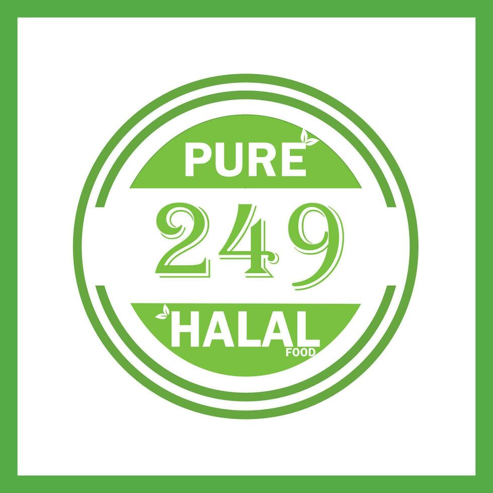 ontwerp met halal blad ontwerp 249 vector