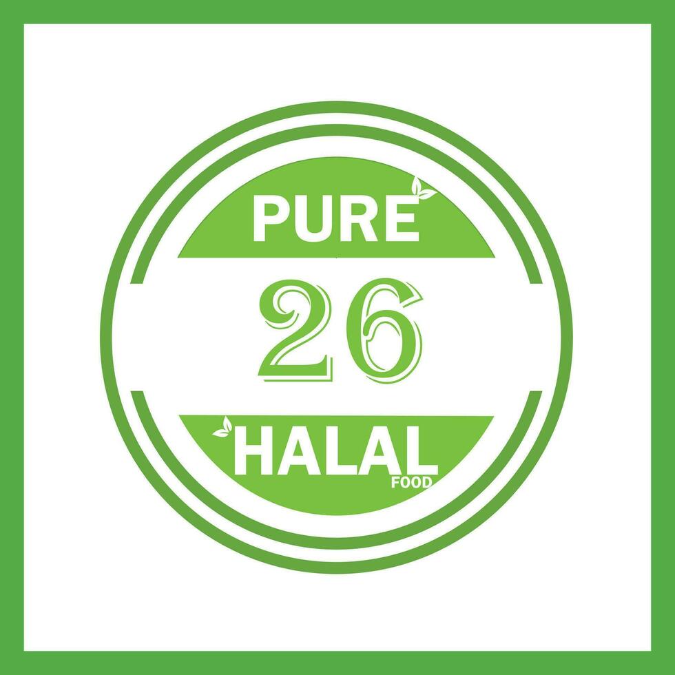 ontwerp met halal blad ontwerp 26 vector